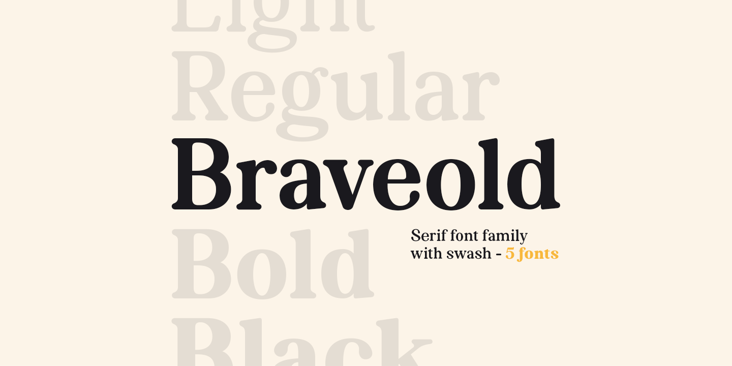 Пример шрифта Braveold